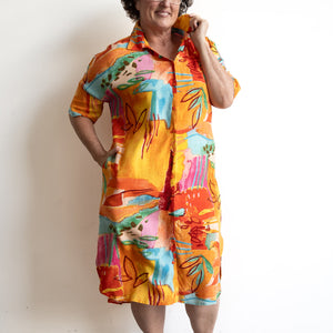 Kaftan Shirt Dress by Orientique Australia - Kiwayu - 30052