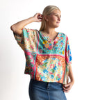 Kaftan Top - Foulard Fleurs - 62836