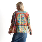 Kaftan Top - Foulard Fleurs - 62836