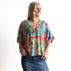 Kaftan Top - Foulard Fleurs - 62836