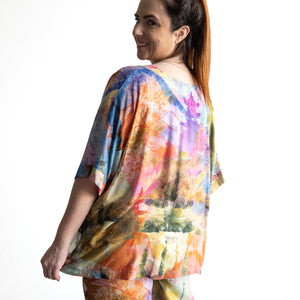 Silky Boxy Top by Orientique Australia - Scenic - 72567