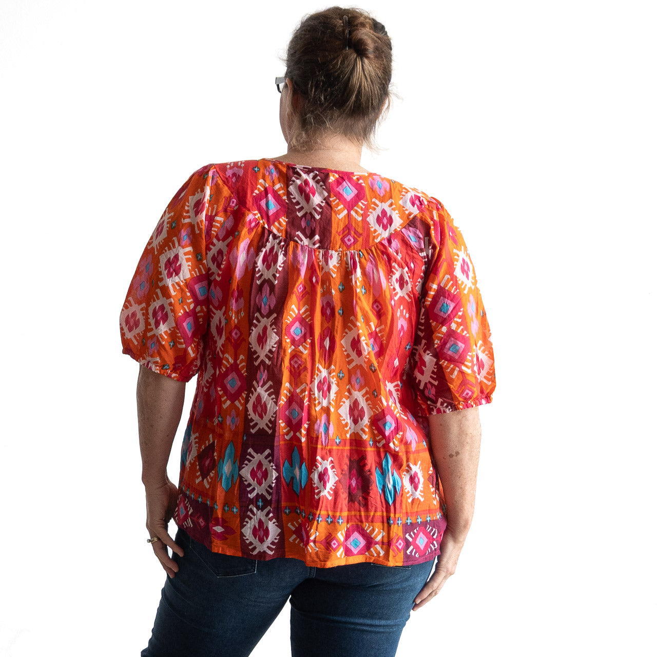 Keep It Light Cotton Blouse - Persian Border