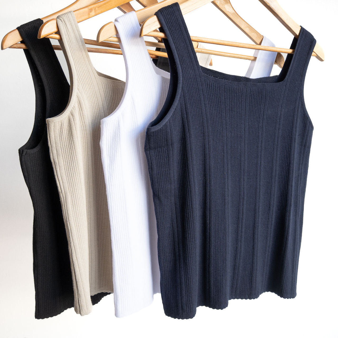 Cotton Rib Knit Tank Top - 1319