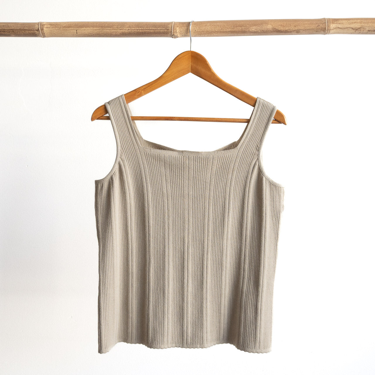 Cotton Rib Knit Tank Top - 1319