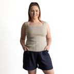 Cotton Rib Knit Tank Top - 1319