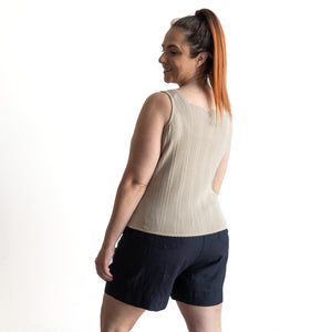 Cotton Rib Knit Tank Top - 1319