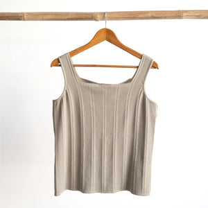 Cotton Rib Knit Tank Top - 1319