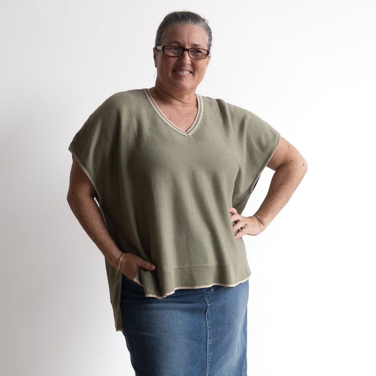 Knitwear Kaftan Tee - 1401