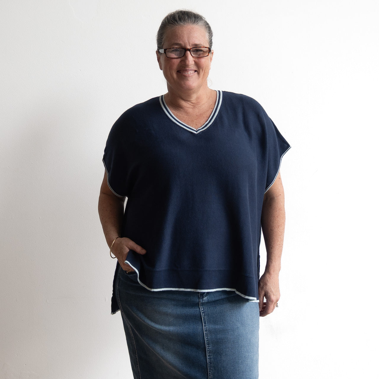 Knitwear Kaftan Tee - 1401