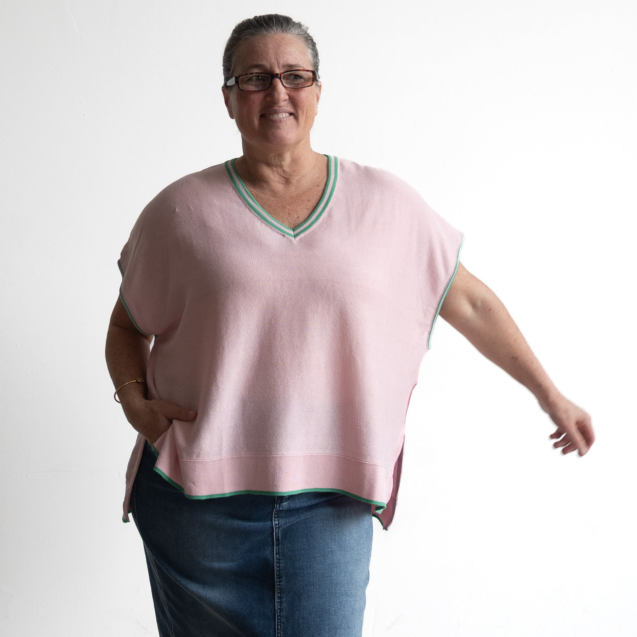 Knitwear Kaftan Tee - 1401