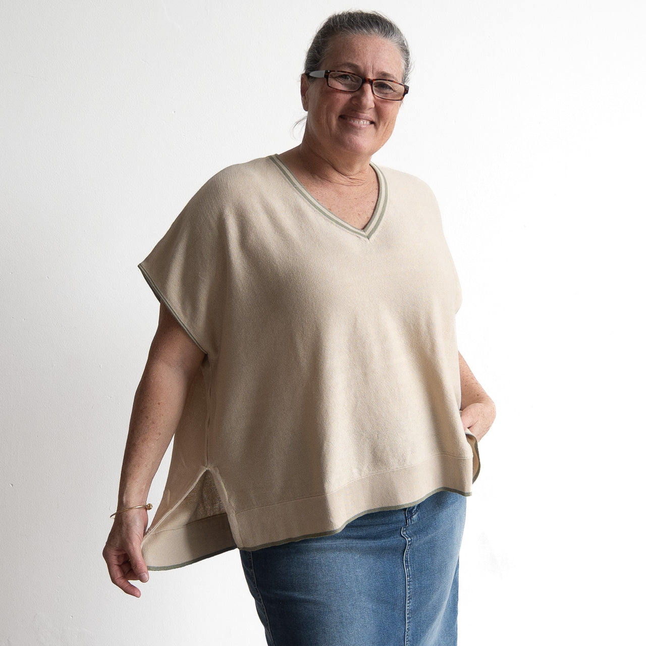 Knitwear Kaftan Tee - 1401
