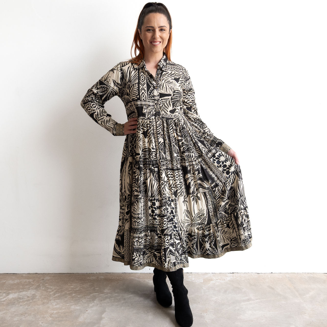 Layered Maxi Shirt Dress by Escape - Mallorca - 31080