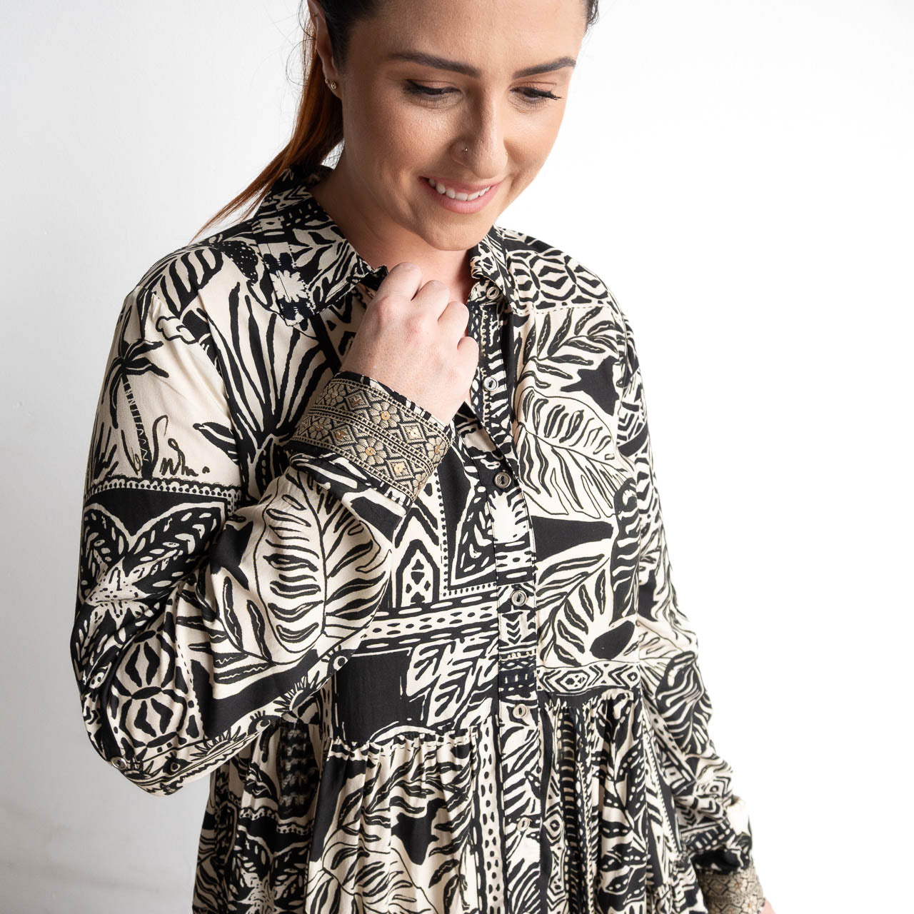 Layered Maxi Shirt Dress by Escape - Mallorca - 31080