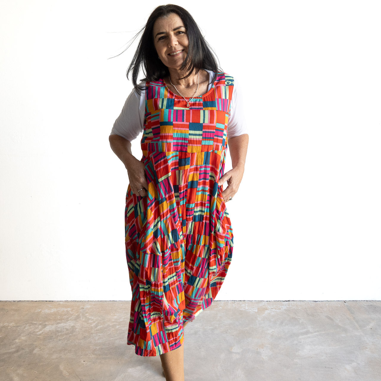 Let's Do Lunch Dress - Sleeveless - by Orientique Australia - Peru - 71599