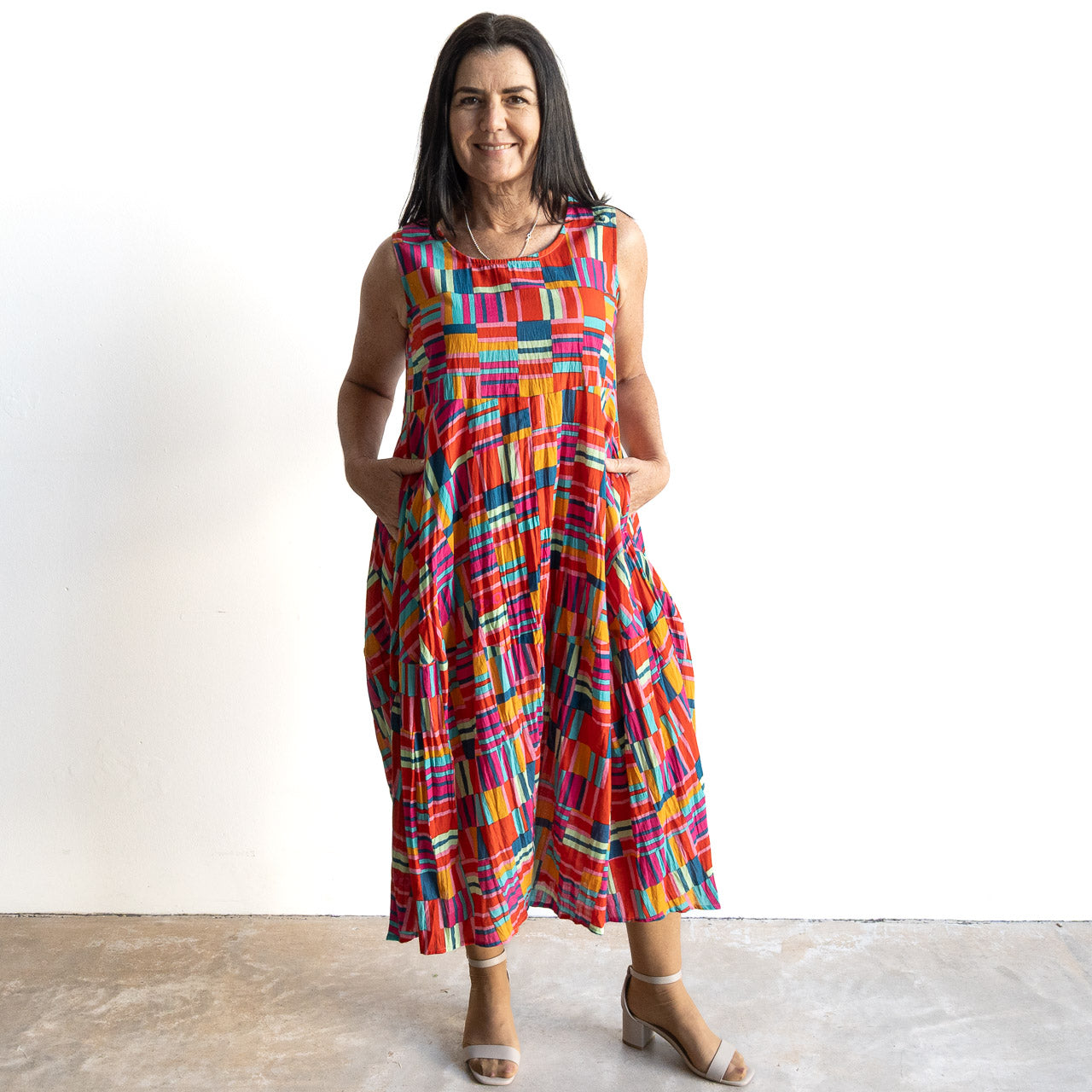 Let's Do Lunch Dress - Sleeveless - by Orientique Australia - Peru - 71599