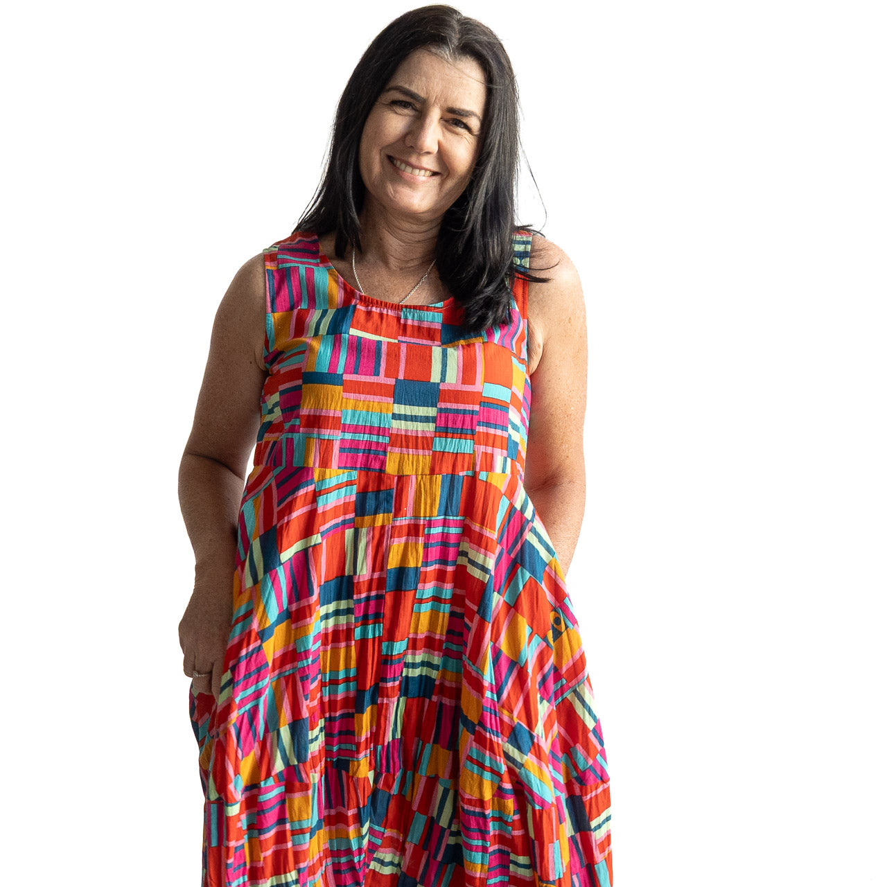 Let's Do Lunch Dress - Sleeveless - by Orientique Australia - Peru - 71599