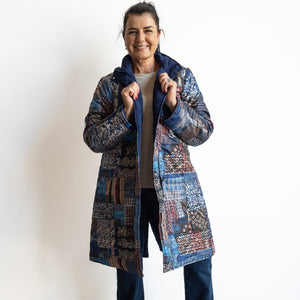 Like No Other Puffer Coat by Orientique Australia - Kantha Patch - 3245