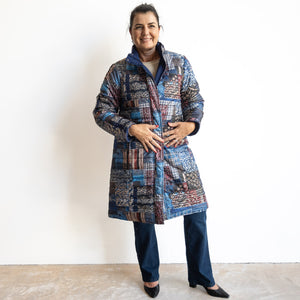 Like No Other Puffer Coat by Orientique Australia - Kantha Patch - 3245