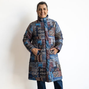 Like No Other Puffer Coat by Orientique Australia - Kantha Patch - 3245