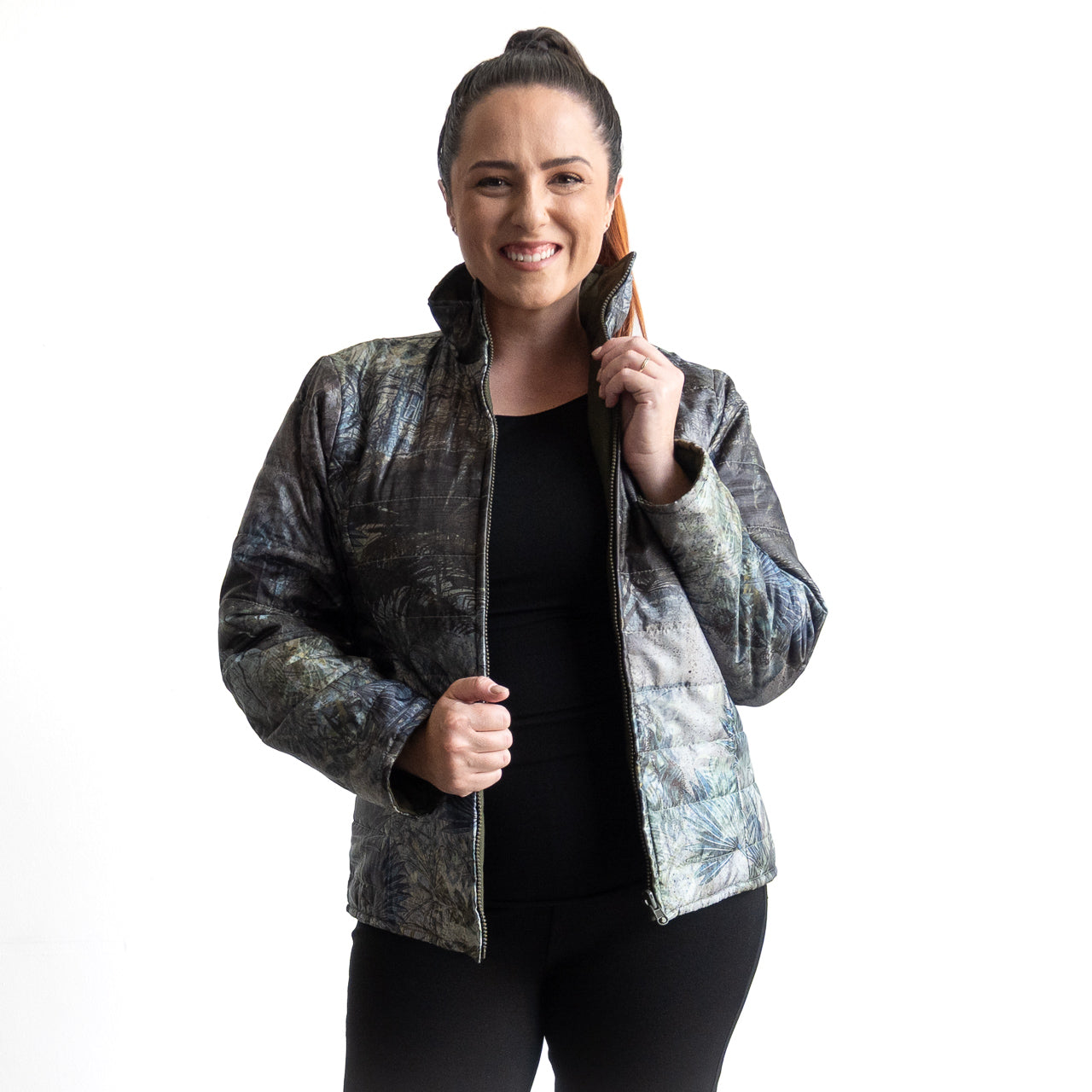 Like No Other Puffer Jacket by Orientique - Tropical Jungle - 3352