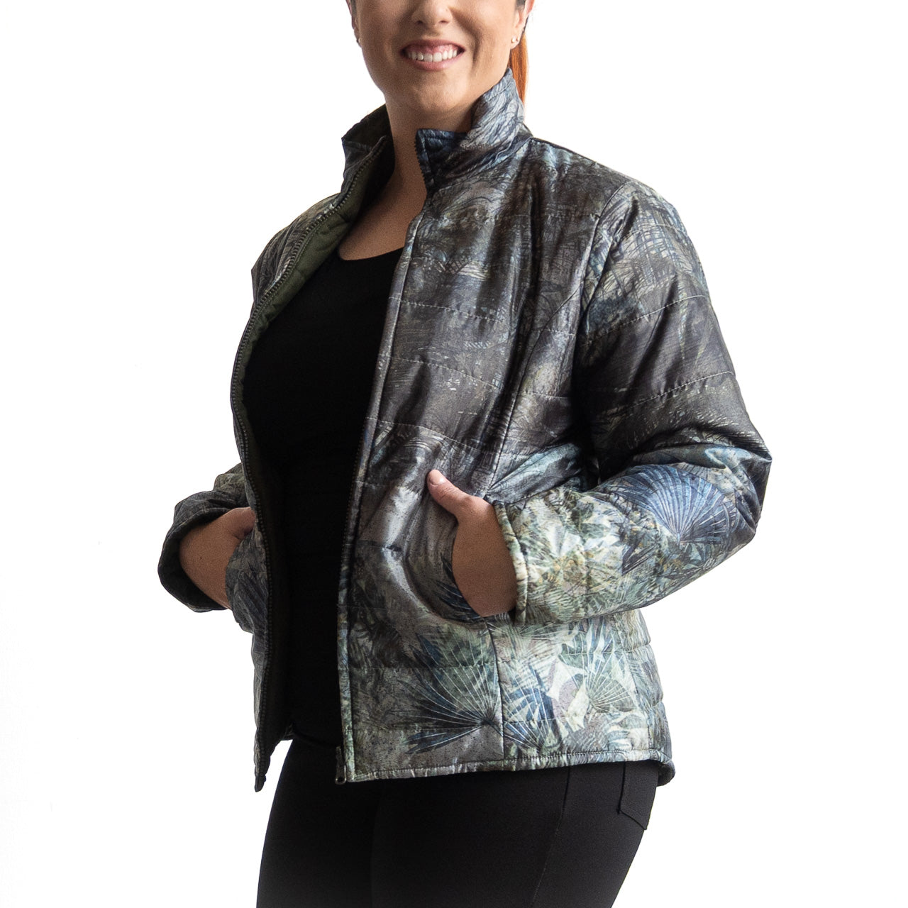 Like No Other Puffer Jacket by Orientique - Tropical Jungle - 3352