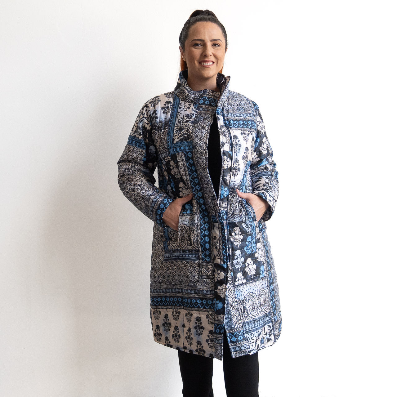 Like No Other Puffer Long Coat by Orientique - Bhadoi - 3353