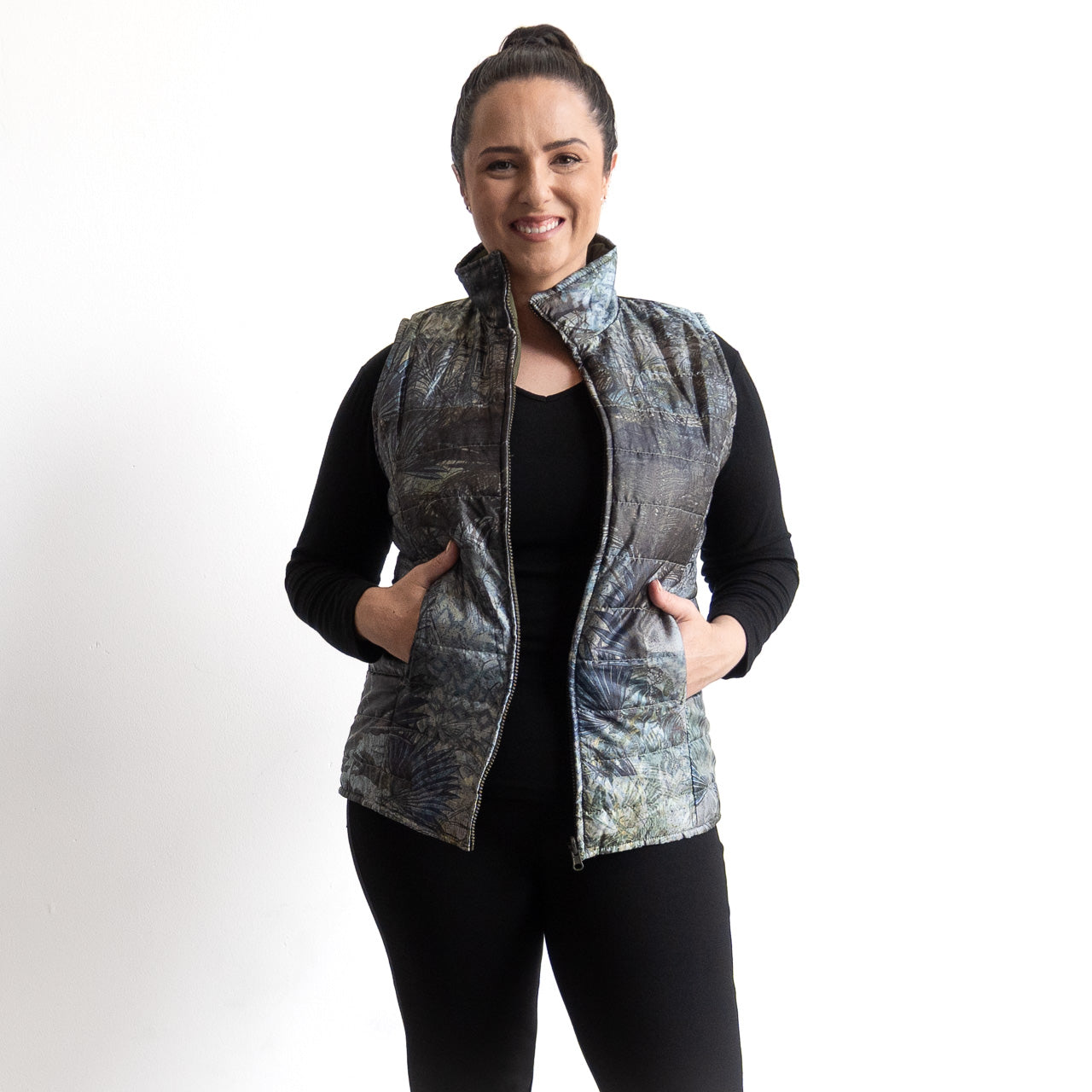 Like No Other Puffer Vest by Orientique - Tropical Jungle - 3351