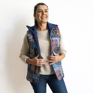 Like No Other Puffer Vest by Orientique Australia - Kantha Patch - 3244