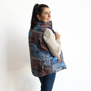 Like No Other Puffer Vest by Orientique Australia - Kantha Patch - 3244