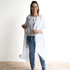 Linen Gather Blouse by Escape - 72551