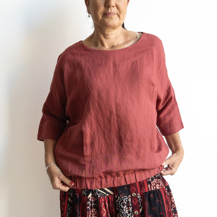 Linen Pocket Blouse by Escape - 72516