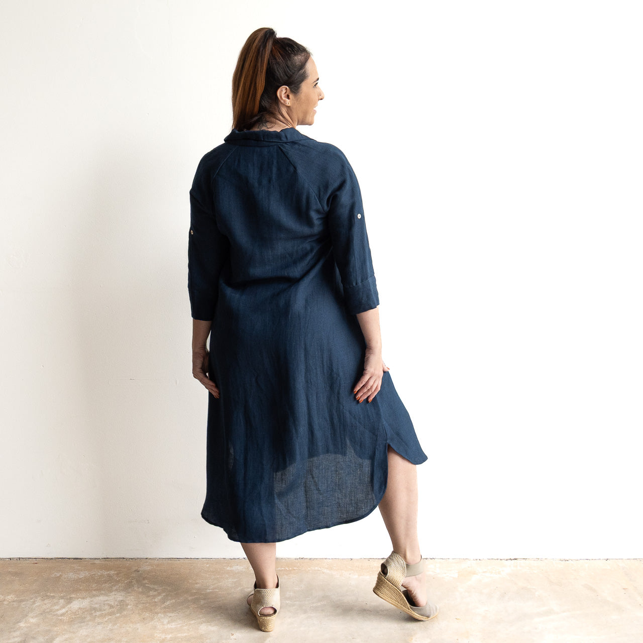 Linen Shirt Dress by Escape - 71583