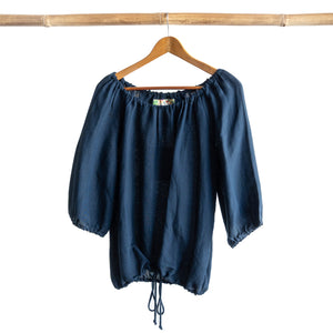 Linen Gather Blouse by Escape - 72551