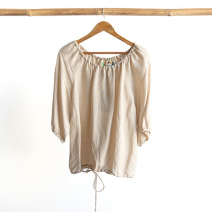 Linen Gather Blouse by Escape - 72551