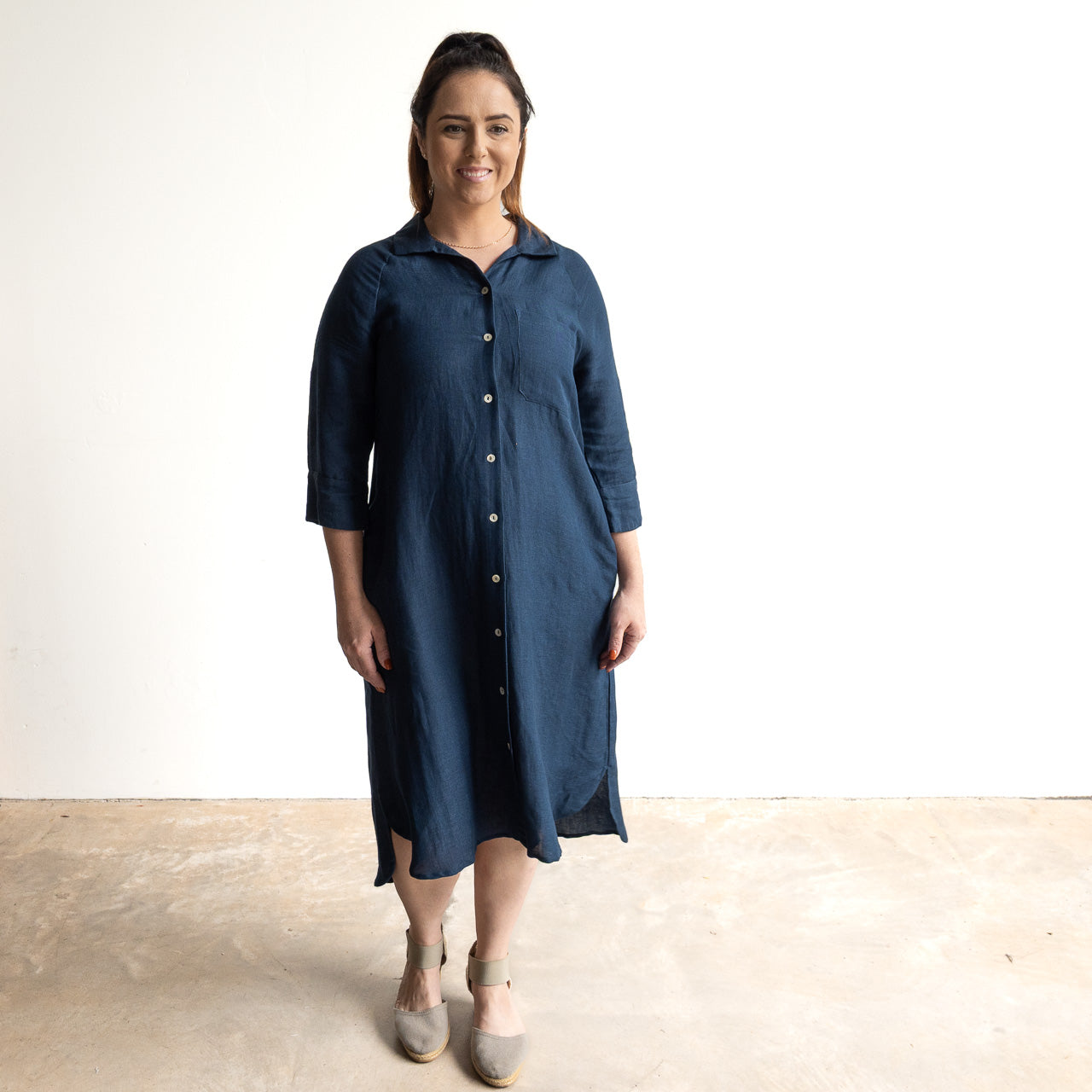 Linen Shirt Dress by Escape - 71583