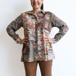 Long Sleeve Pocket Shirt by Orientique Australia - Mikado - 22959