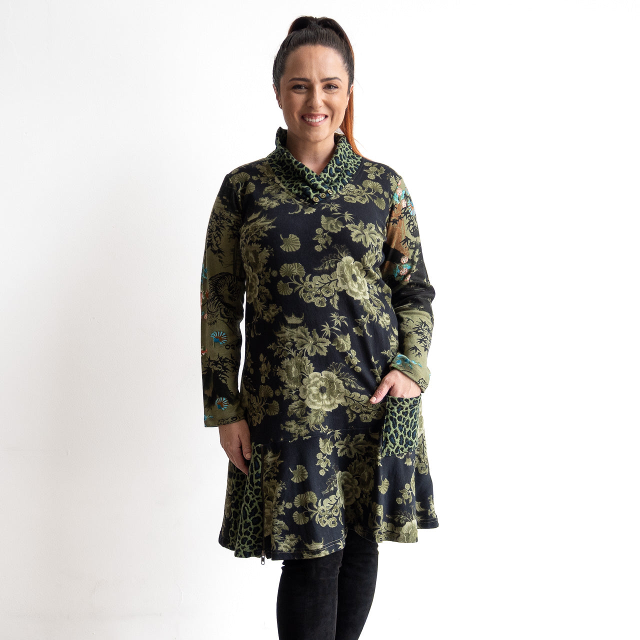 Long Winter Knit Tunic by Orientique - Keqioa - 62809