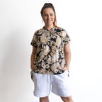 Loose Fit Cotton Tunic Top by KOBOMO - Paisley Nouveau