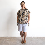 Loose Fit Cotton Tunic Top by KOBOMO - Paisley Nouveau