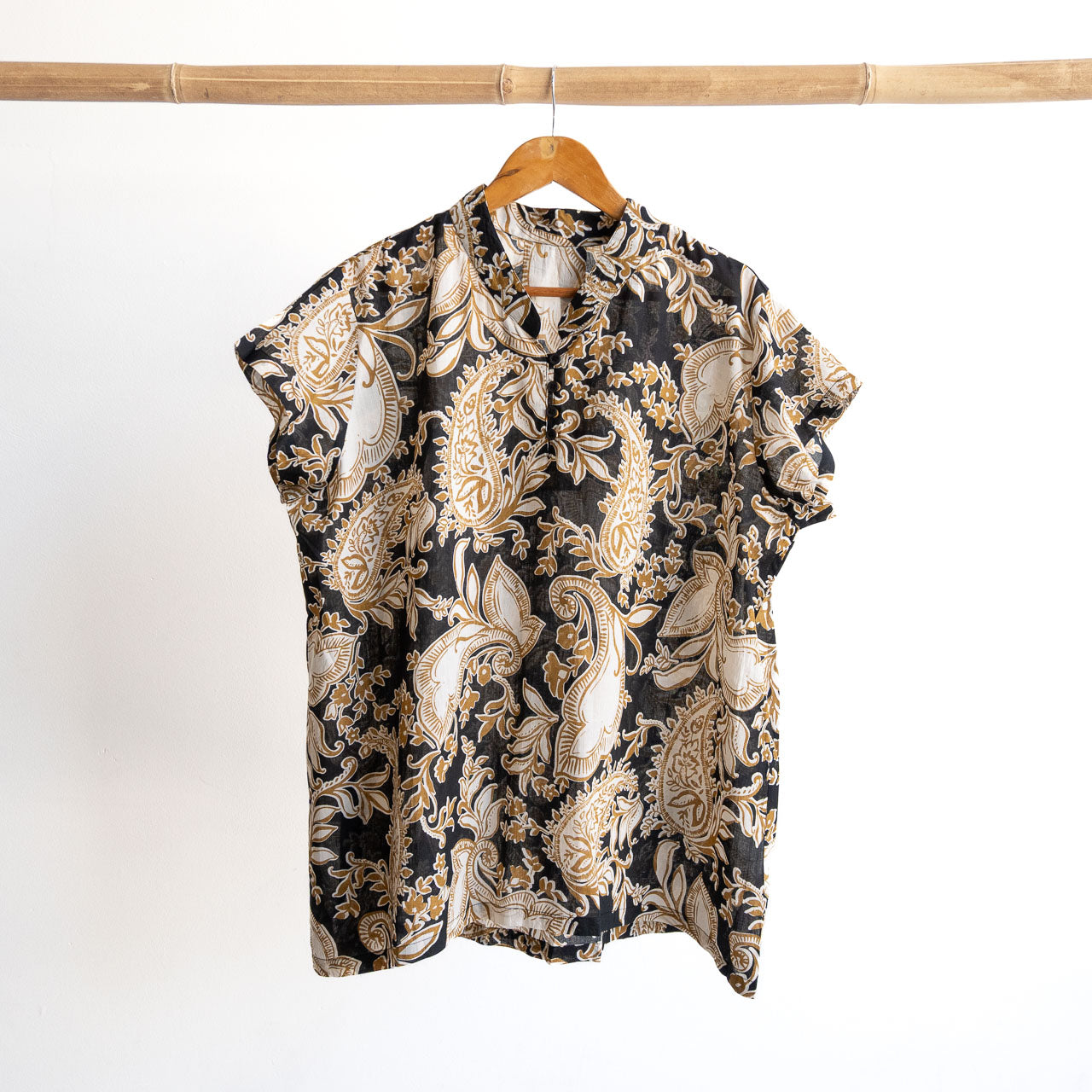 Loose Fit Cotton Tunic Top by KOBOMO - Paisley Nouveau