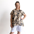 Loose Fit Cotton Tunic Top by KOBOMO - Paisley Nouveau