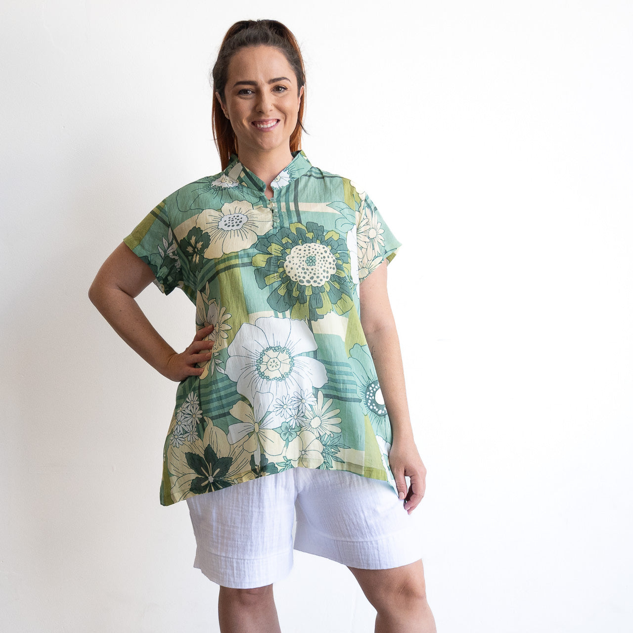 Loose Fit Cotton Tunic Top by KOBOMO - Petal and Plaid