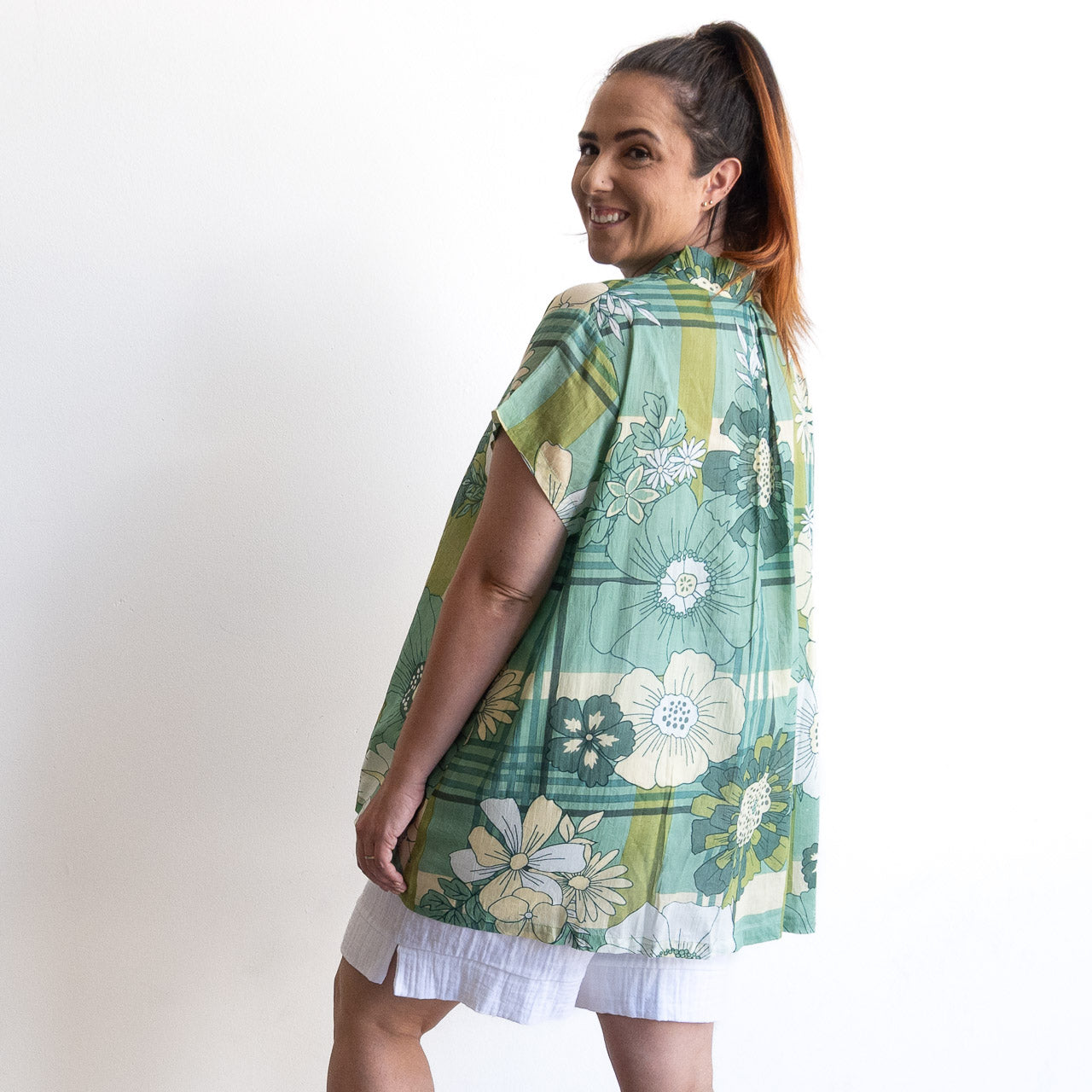 Loose Fit Cotton Tunic Top by KOBOMO - Petal and Plaid
