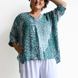 Lucy In The Sky Blouse - Paisley Peacock