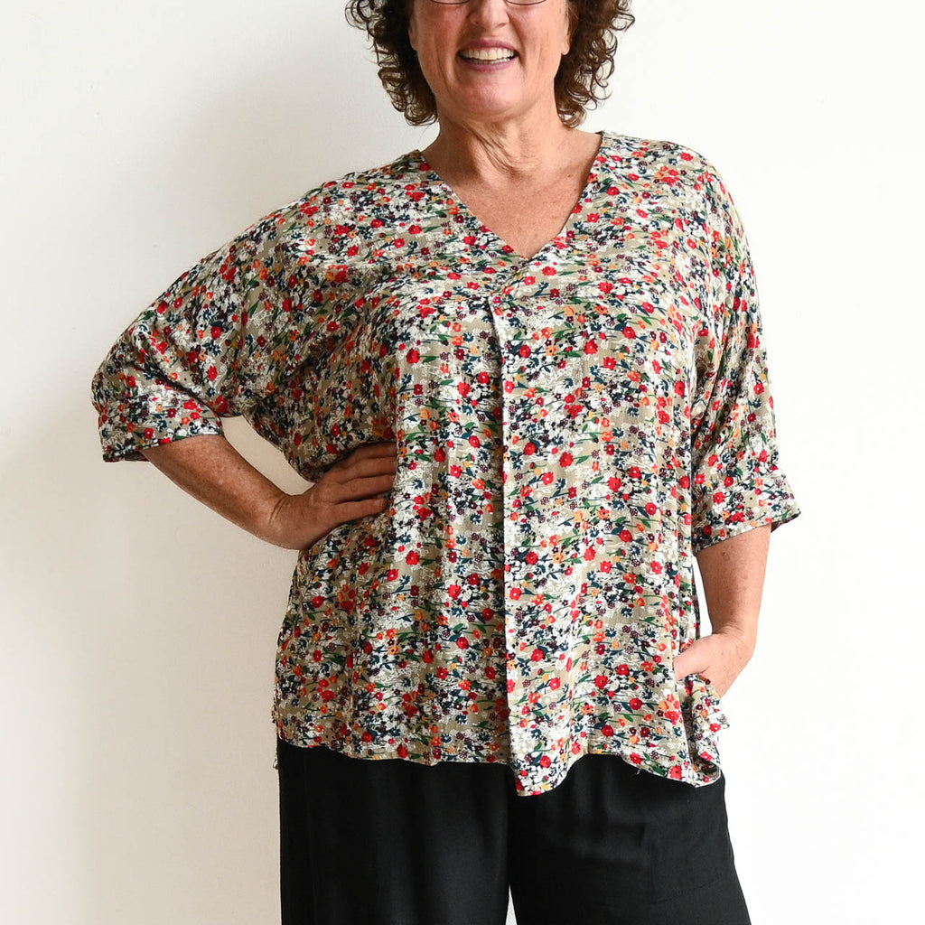 Zen Kaftan Blouse - Meadow Flower