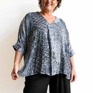 Lucy In The Sky Blouse - Paisley Peacock