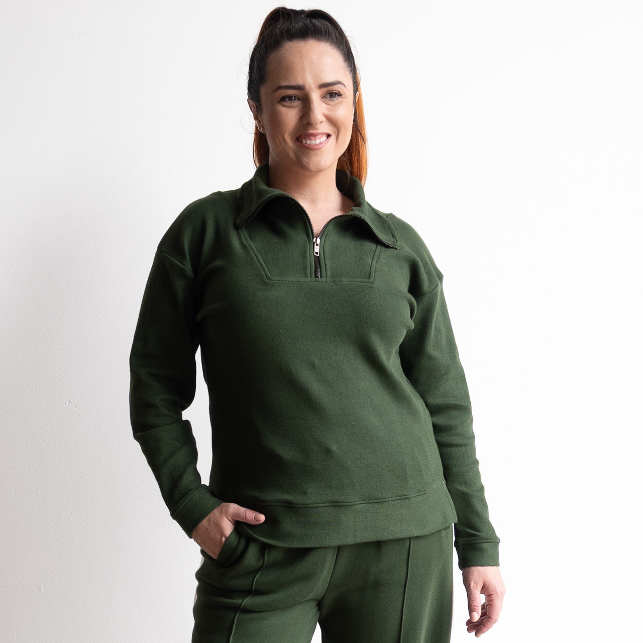 Lux Leisure Half Zip Sweater by Orientique - 52715