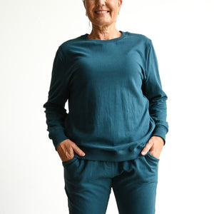 Lux Leisure Long Top in Stretch Terry Cotton by Orientique Australia - 4229