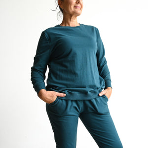 Lux Leisure Long Top in Stretch Terry Cotton by Orientique Australia - 4229