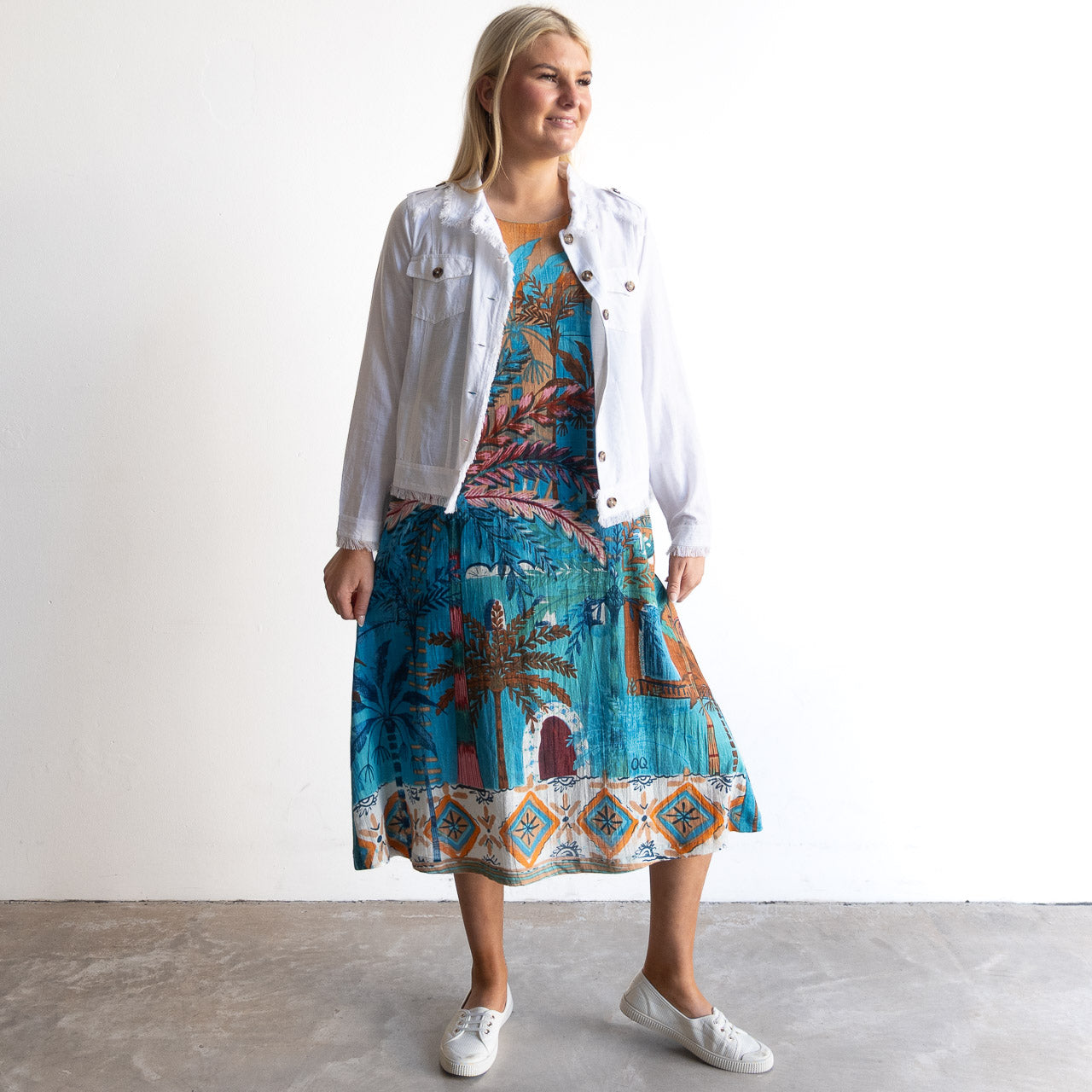 Midi Shift Dress - Casablanca - 21866
